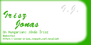 irisz jonas business card